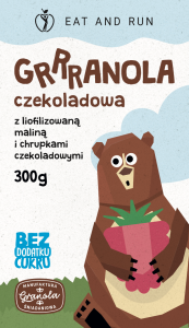 KIDS GRRRanola Czekoladowa z Liofilizowaną Maliną i Chrupkami Czekoladowymi – Zdrowy Start dla Małych Łasuchów !
