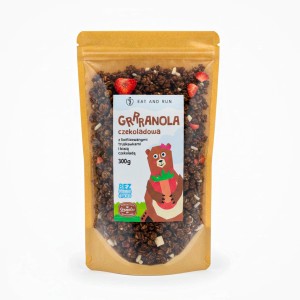 GRRRanola czekoladowa dla dzieci z liofilizowanymi truskawkami i białą czekoladą 300 g