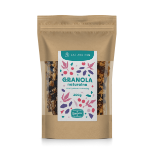 GRANOLA NATURALNA Z RODZYNKAMI I ŻURAWINĄ 